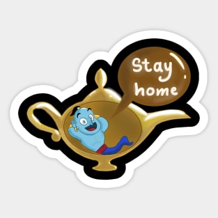 Stay home funny tshirt Sticker